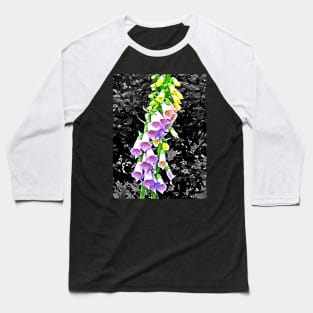 Cartoon Foxglove Digitalis Baseball T-Shirt